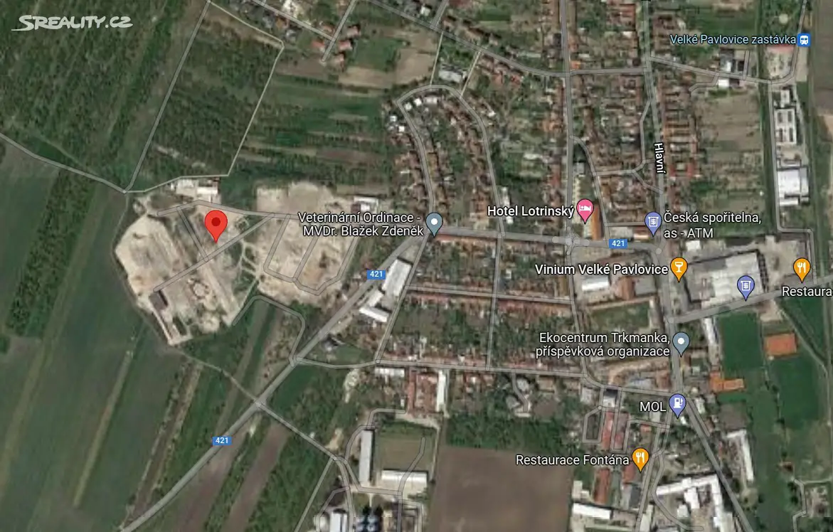 Prodej  stavebního pozemku 656 m², Velké Pavlovice, okres Břeclav
