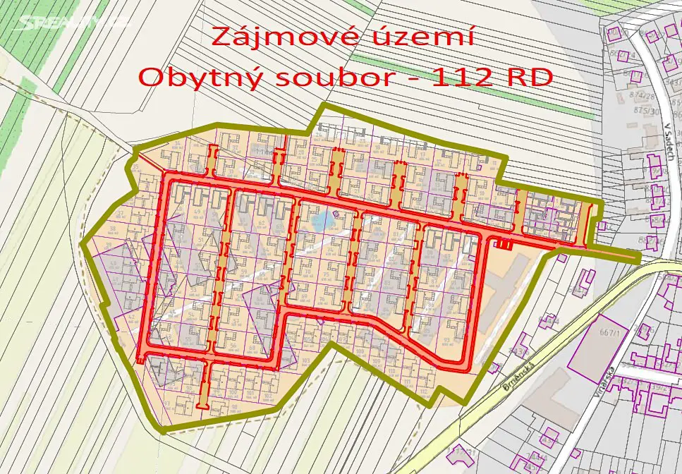 Prodej  stavebního pozemku 656 m², Velké Pavlovice, okres Břeclav