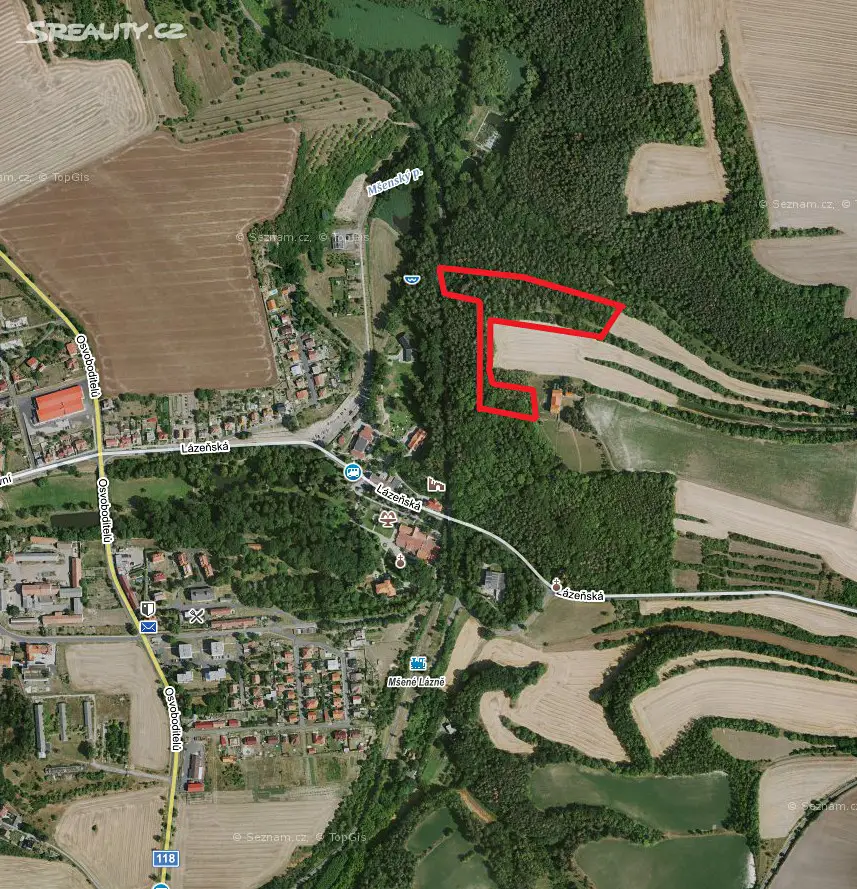Prodej  lesa 1 467 m², Martiněves - Charvatce, okres Litoměřice