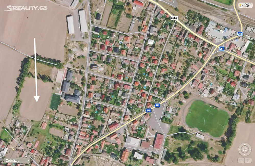 Prodej  stavebního pozemku 1 001 m², Polepy, okres Litoměřice