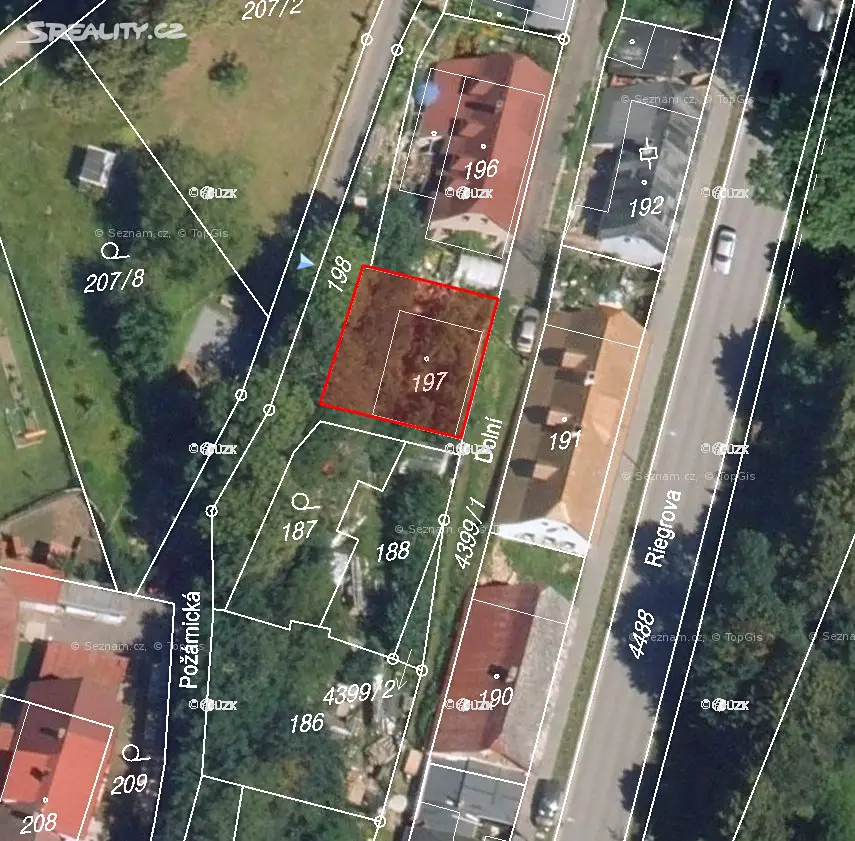 Prodej  stavebního pozemku 191 m², Dolní, Chotěboř