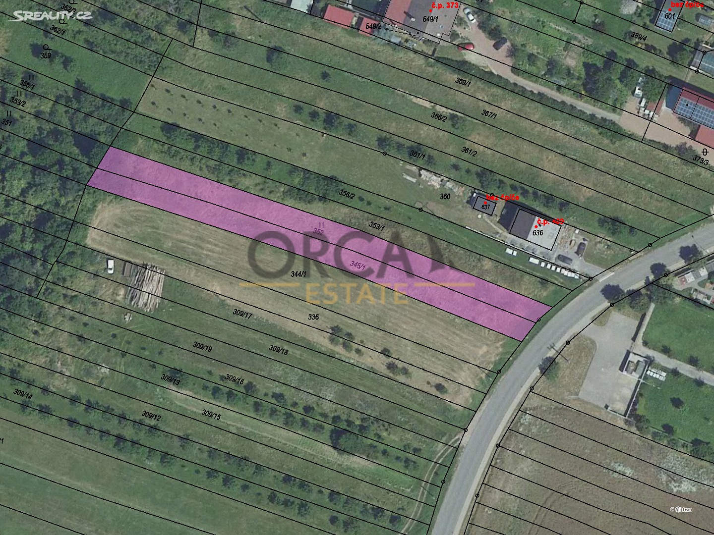 Prodej  stavebního pozemku 1 911 m², Popovice, okres Uherské Hradiště