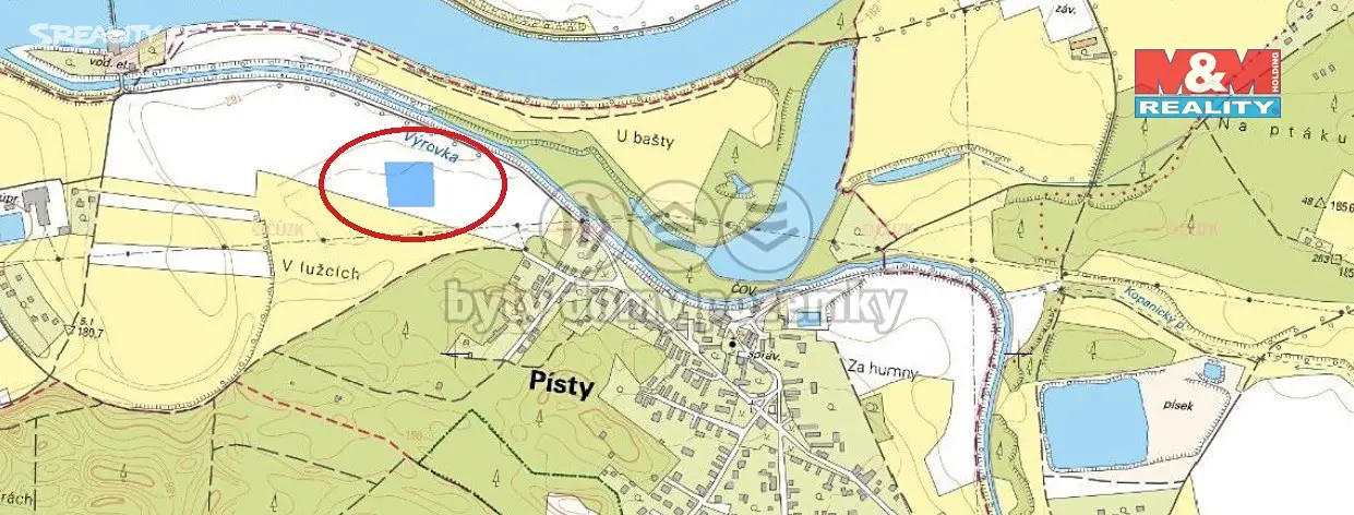 Prodej  pole 6 662 m², Písty, okres Nymburk