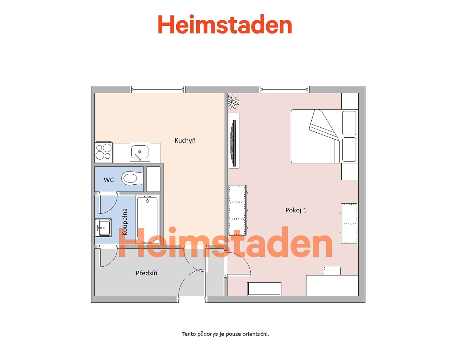 Pronájem bytu 1+1 36 m², Osvobození, Orlová - Lutyně