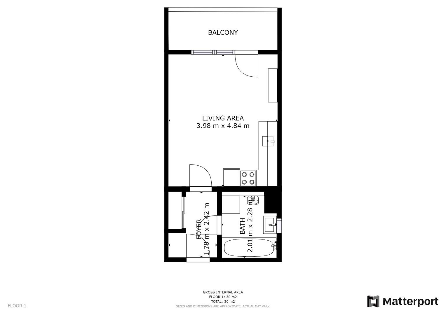 Pronájem bytu 1+kk 29 m², Křivoklátská, Praha 9 - Letňany