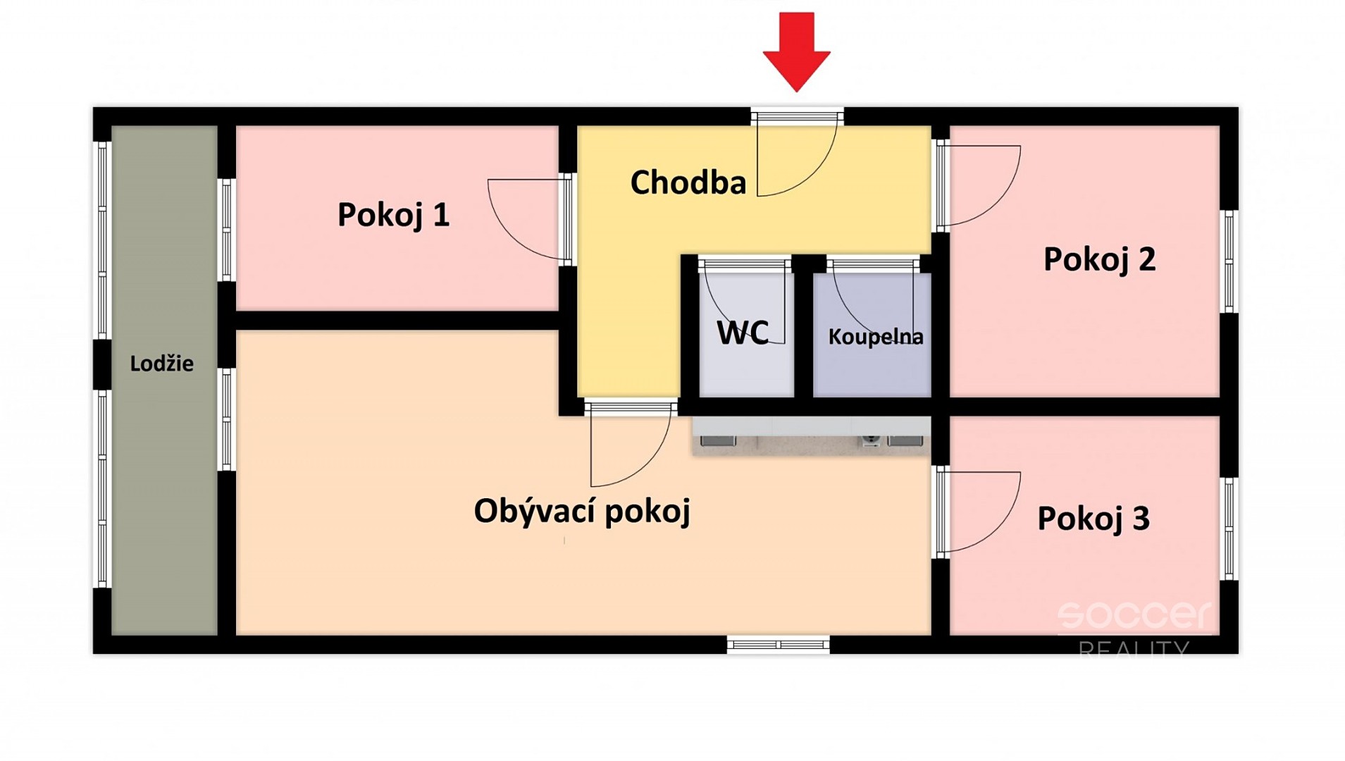 Pronájem bytu 4+kk 72 m², Horáčkova, Praha 4 - Krč
