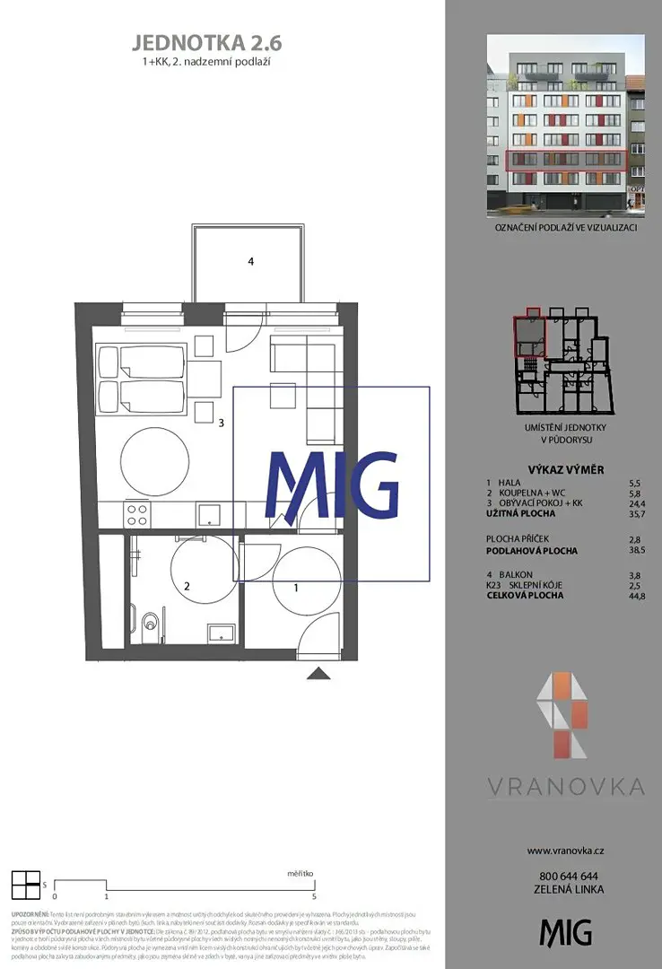 Prodej bytu 1+kk 36 m², Vranovská, Brno - Zábrdovice