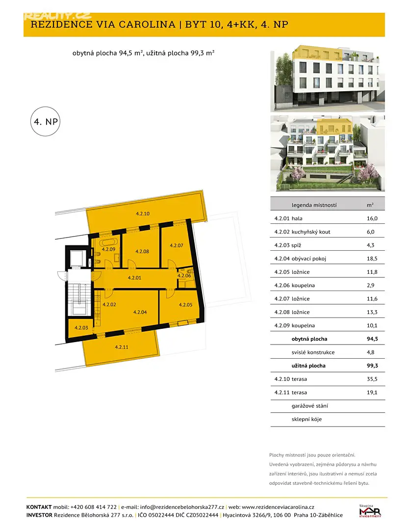 Prodej bytu 4+kk 99 m², Bělohorská, Praha - Praha 6