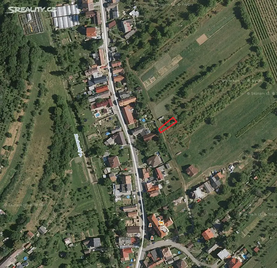 Prodej  stavebního pozemku 81 m², Břestek, okres Uherské Hradiště