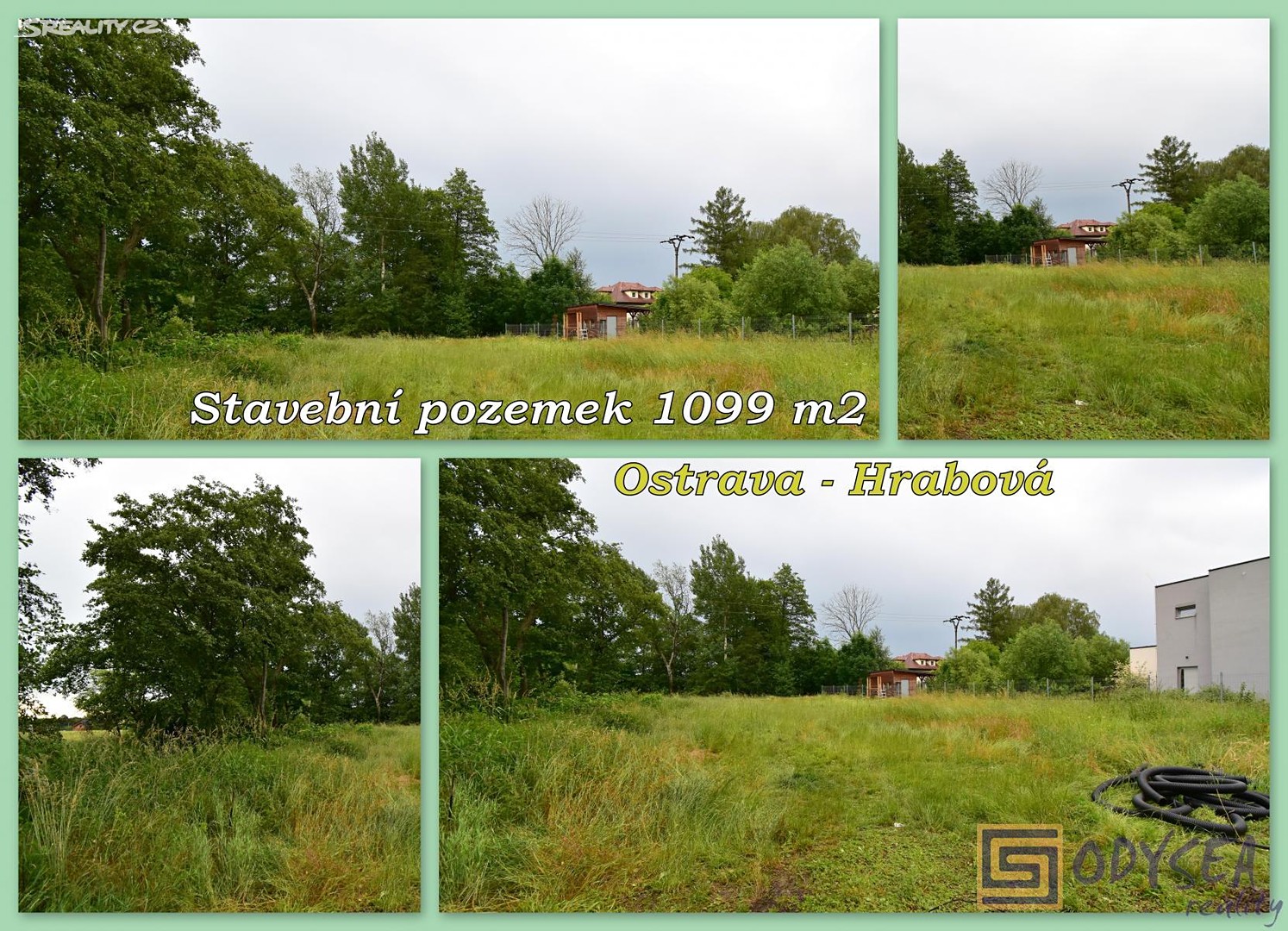 Prodej  stavebního pozemku 1 099 m², Ostrava - Hrabová, okres Ostrava-město