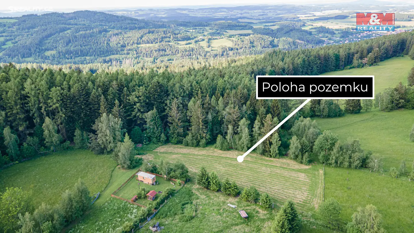 Prodej  komerčního pozemku 5 693 m², Vlachovo Březí - Horní Kožlí, okres Prachatice