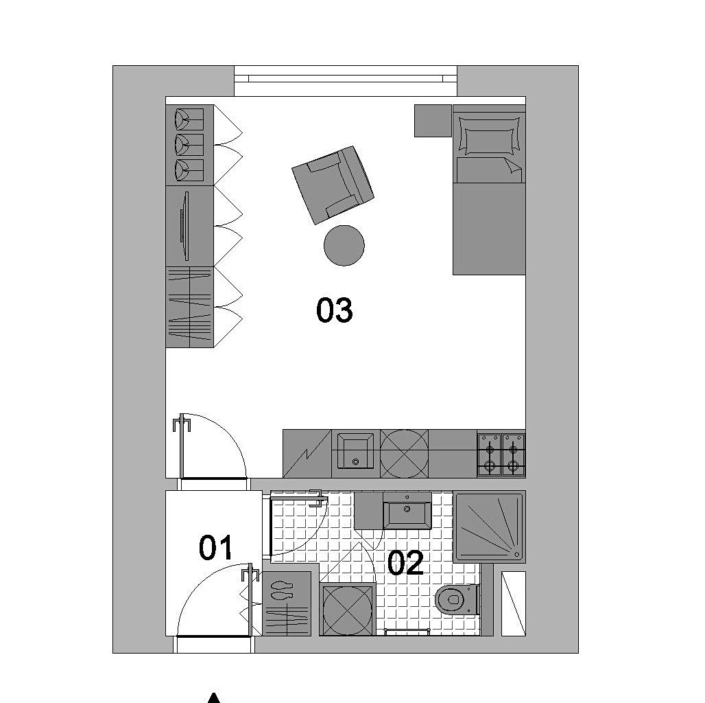 Pronájem bytu 1+kk 30 m², Lidická, Prostějov