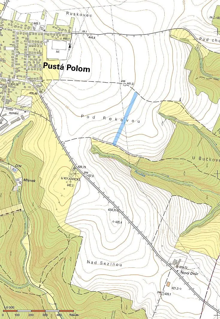 Prodej  pole 9 325 m², Pustá Polom, okres Opava