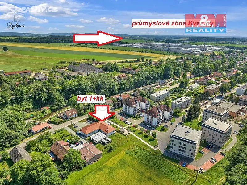 Prodej bytu 1+kk 31 m², Kvasiny, okres Rychnov nad Kněžnou