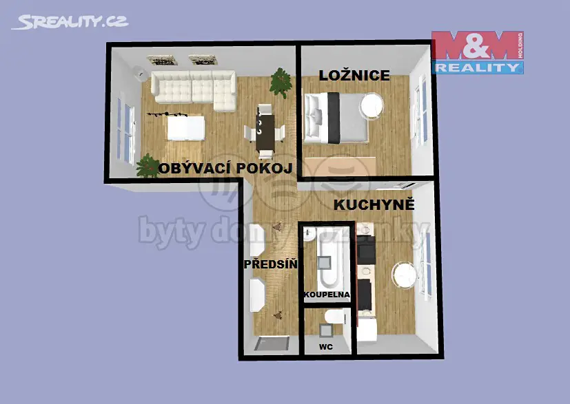 Prodej bytu 2+1 56 m², Osvobození, Jirkov