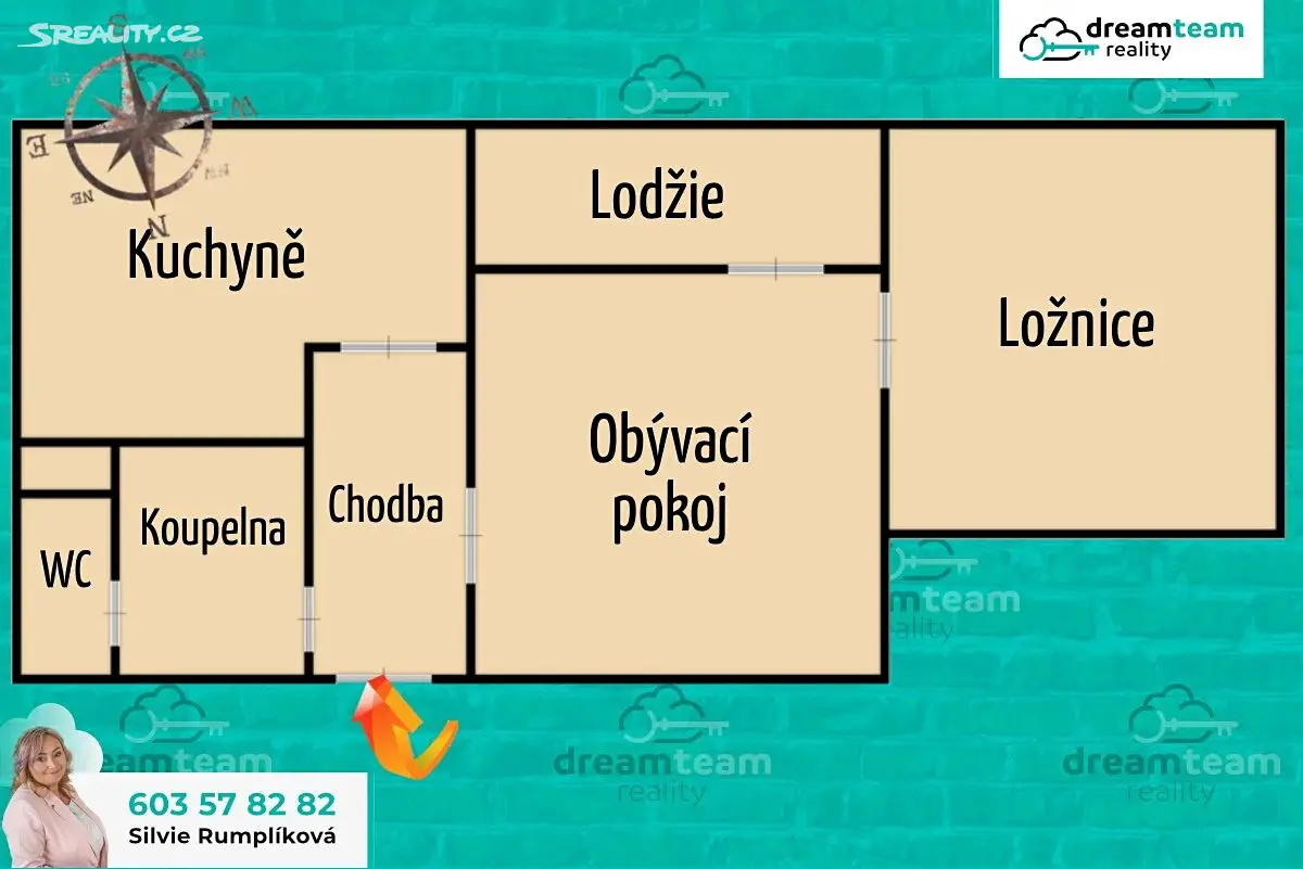Prodej bytu 2+1 43 m², Kulturní, Rožnov pod Radhoštěm