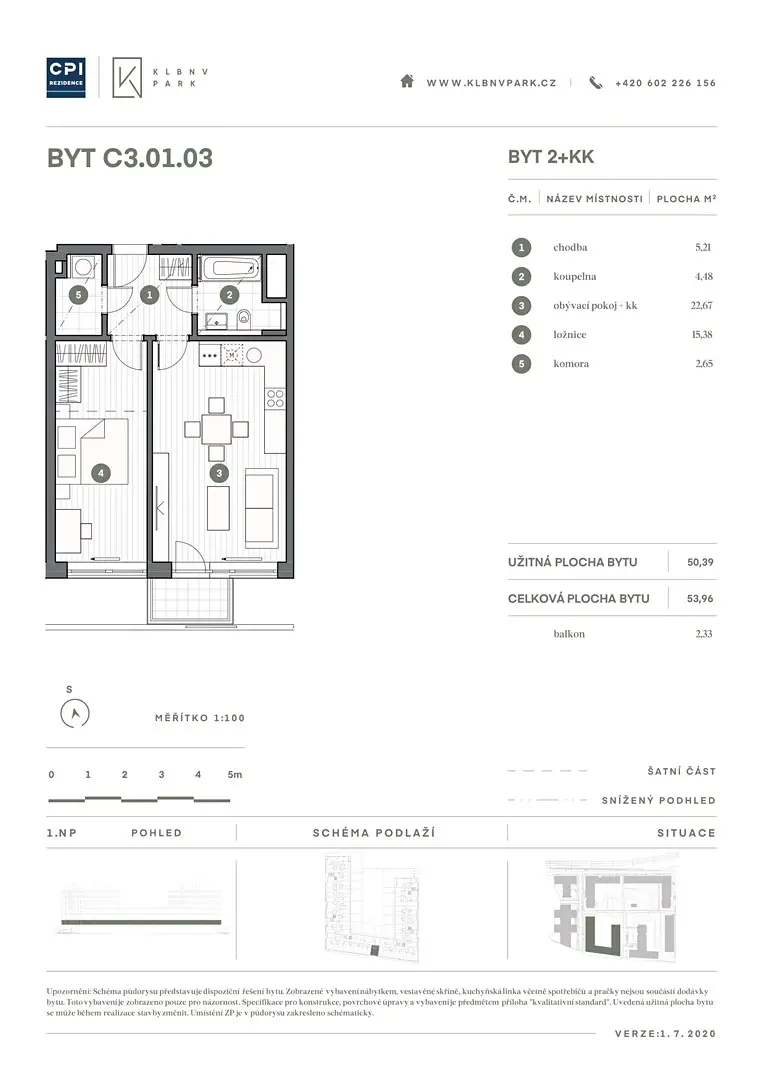 Prodej bytu 2+kk 50 m², Kolbenova, Praha 9 - Vysočany