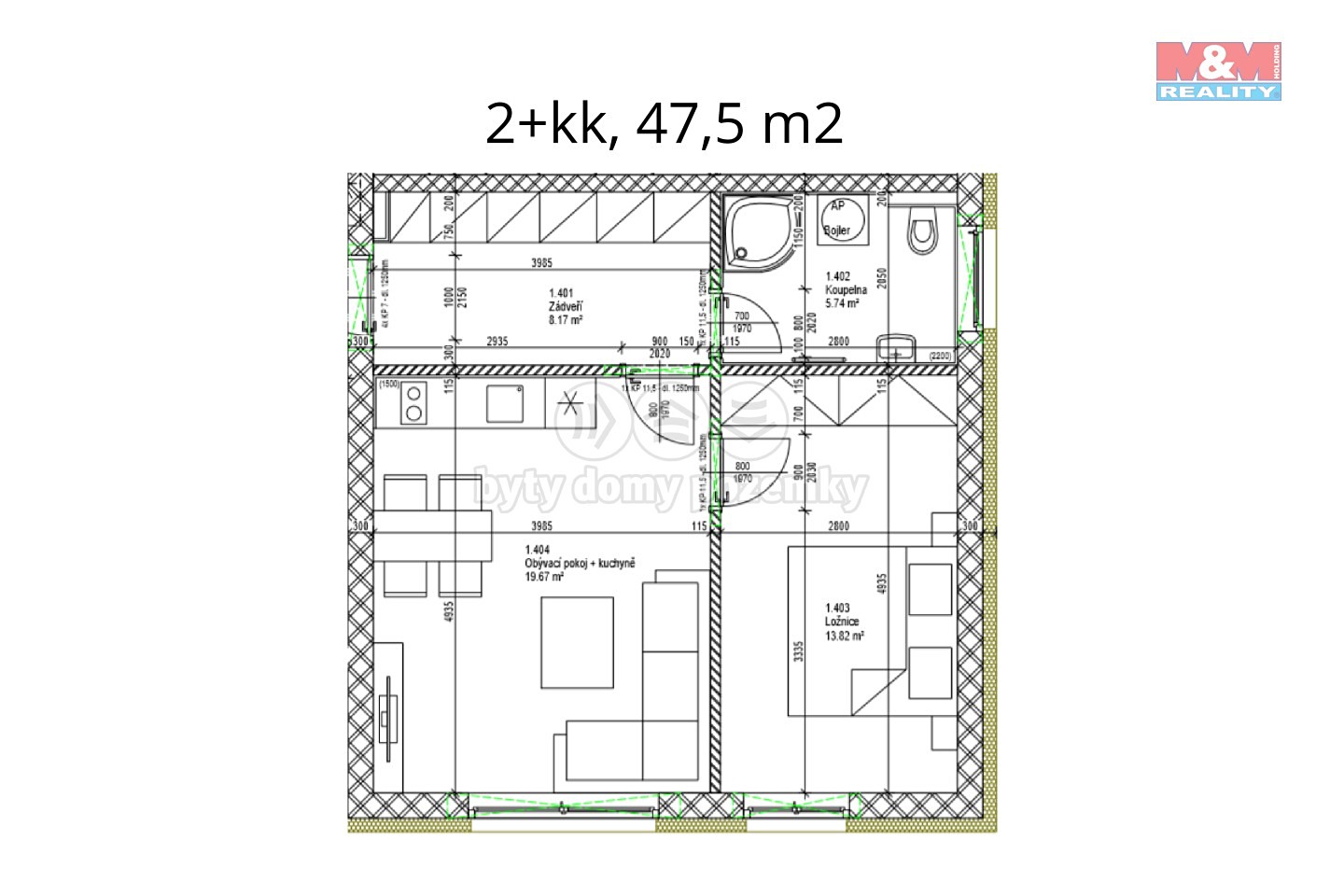 Prodej bytu 2+kk 57 m², Na Potocích, Radnice