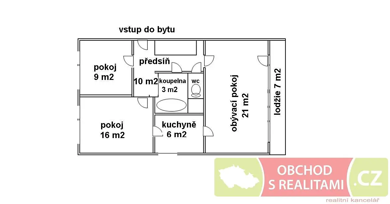 Prodej bytu 3+1 78 m², Hennerova, Praha 5 - Motol