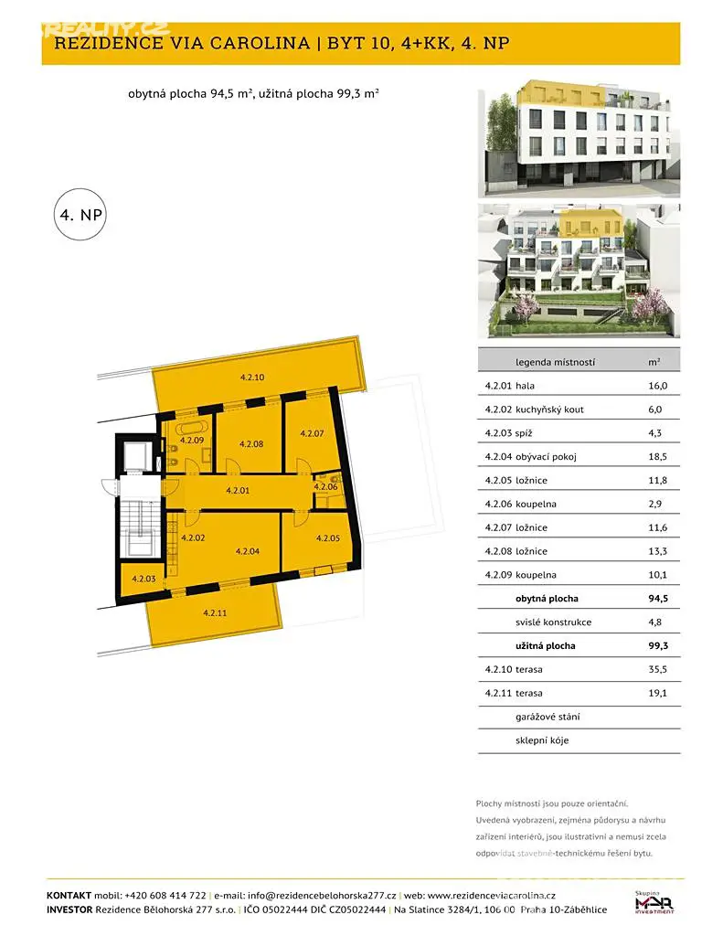 Prodej bytu 4+kk 99 m², Bělohorská, Praha 6 - Břevnov