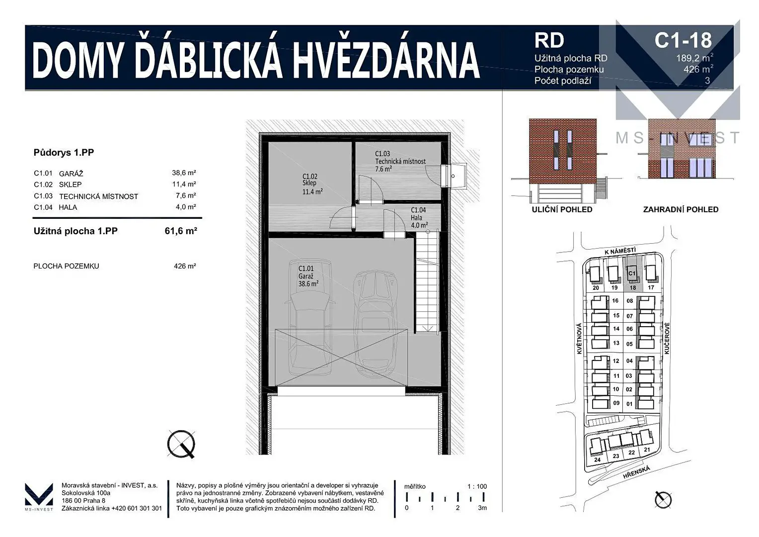 Prodej  rodinného domu 189 m², pozemek 426 m², Květnová, Praha - Ďáblice