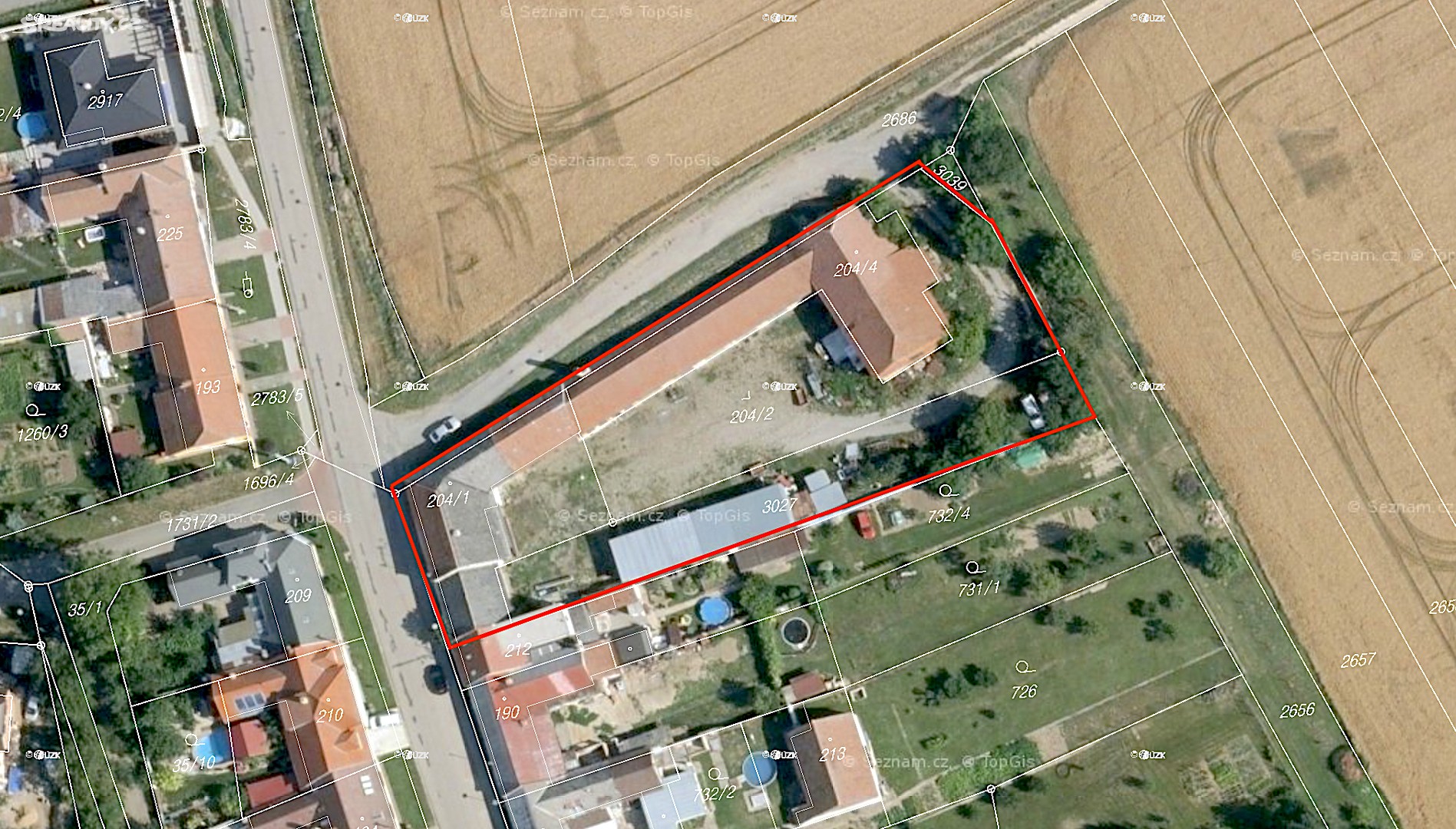 Prodej  zemědělské usedlosti 796 m², pozemek 2 783 m², Hlubočany, okres Vyškov