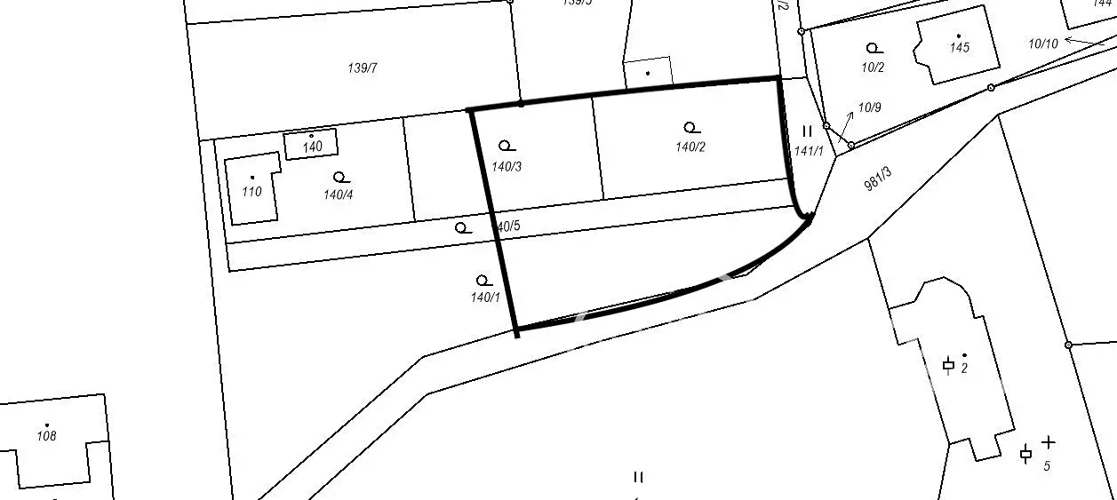 Prodej  stavebního pozemku 1 452 m², Hoštice, okres Strakonice