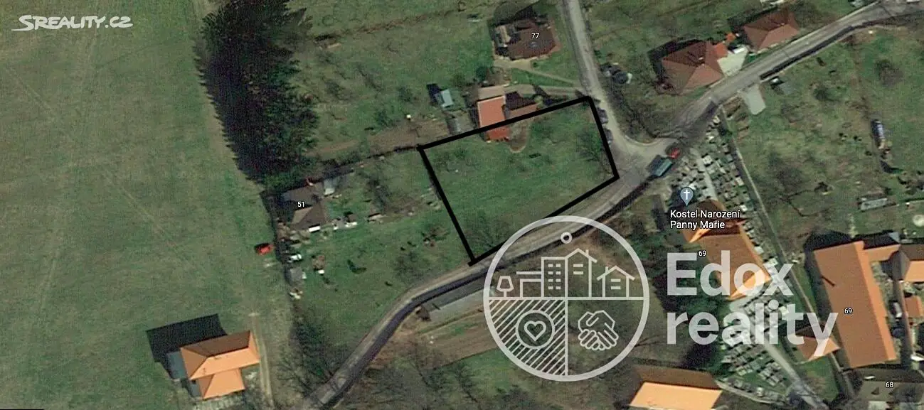 Prodej  stavebního pozemku 1 452 m², Hoštice, okres Strakonice