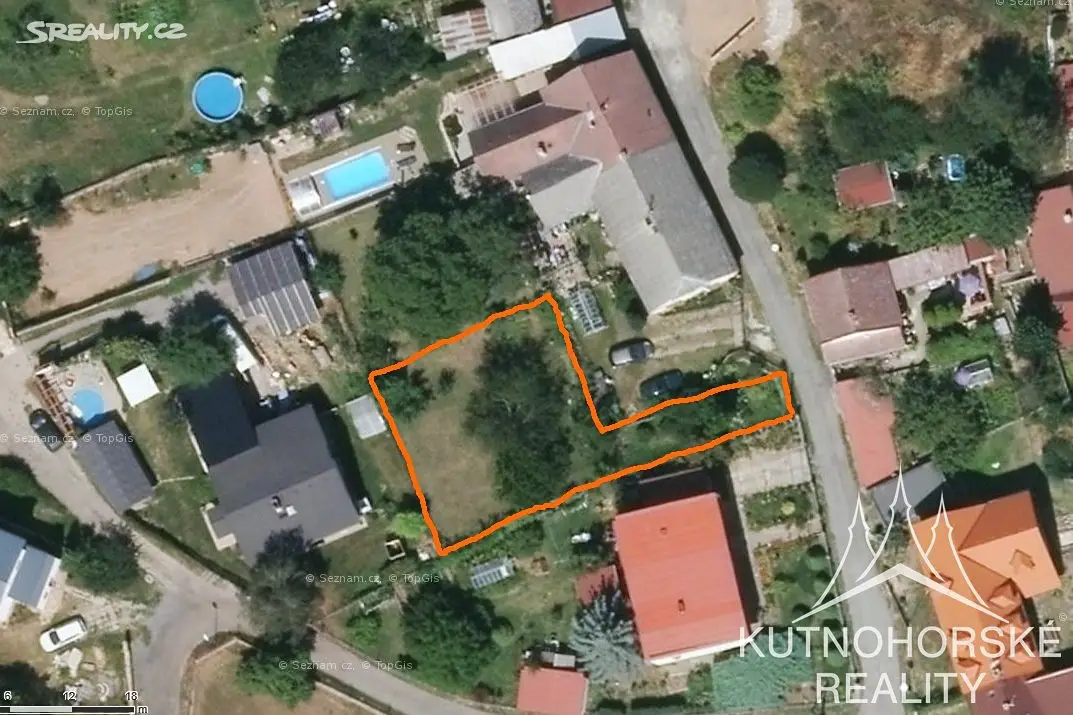 Prodej  stavebního pozemku 457 m², Kutná Hora - Kaňk, okres Kutná Hora