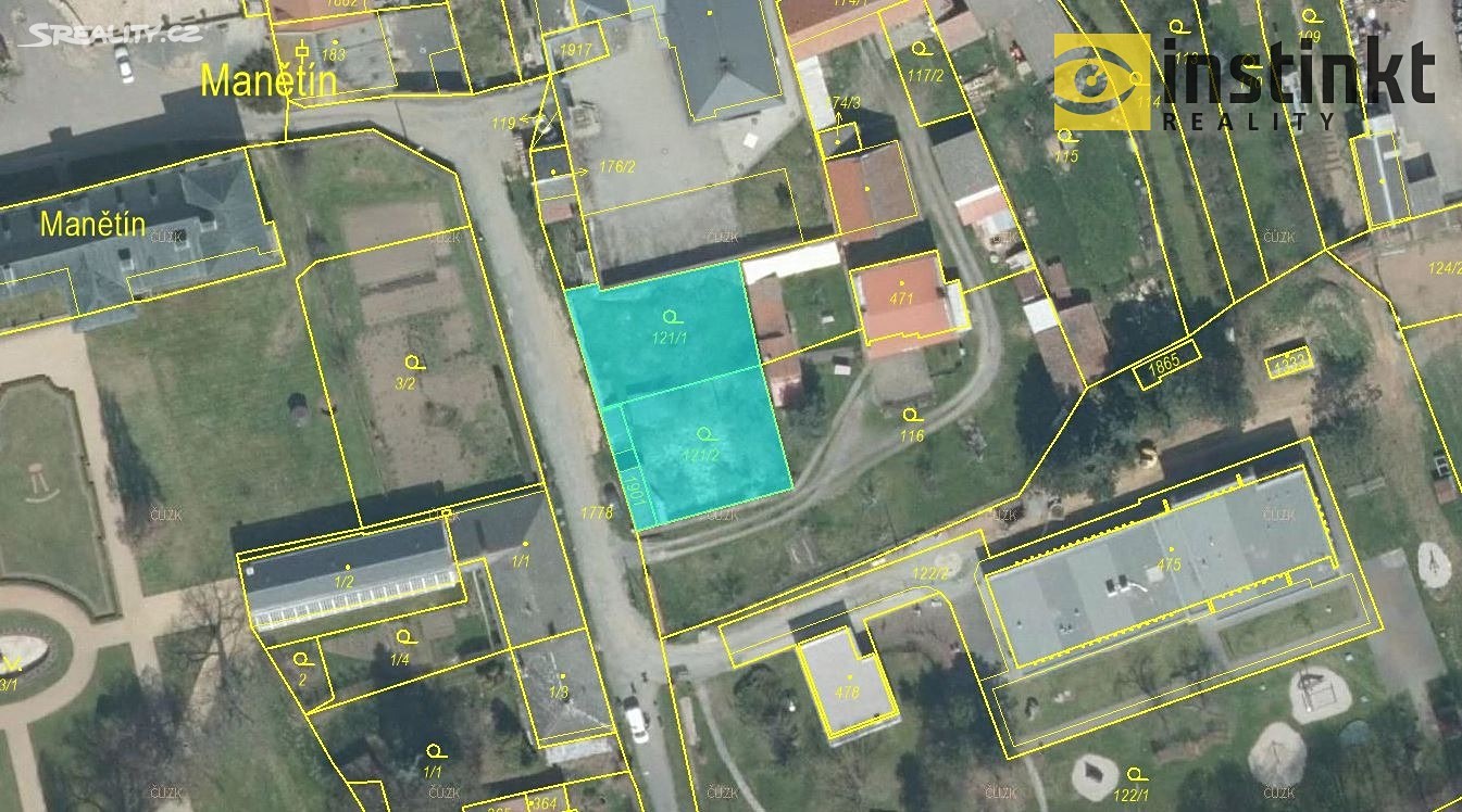 Prodej  stavebního pozemku 668 m², Manětín, okres Plzeň-sever