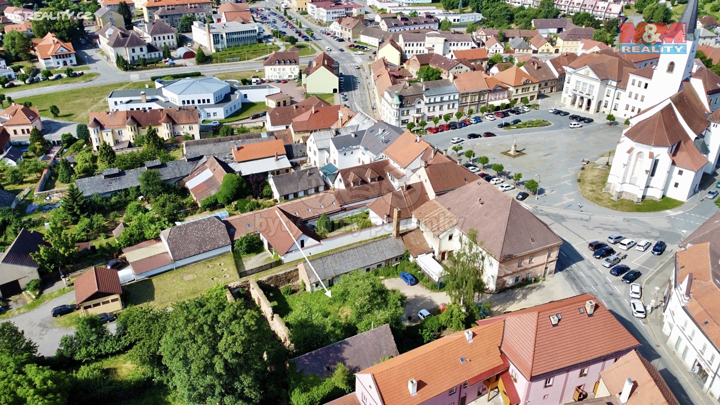 Prodej  stavebního pozemku 940 m², Pacov, okres Pelhřimov