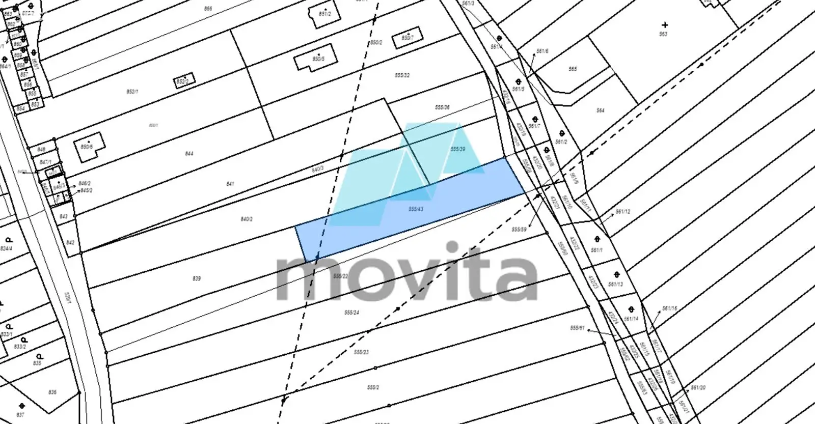 Prodej  stavebního pozemku 1 379 m², Radostice, okres Brno-venkov