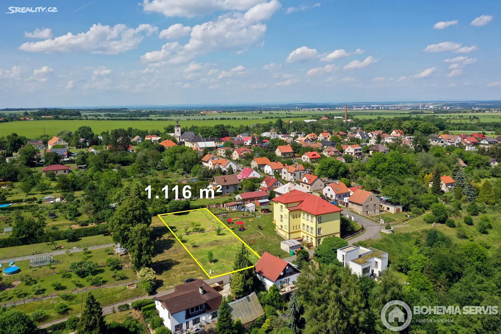 Prodej  stavebního pozemku 1 116 m², Ratboř, okres Kolín