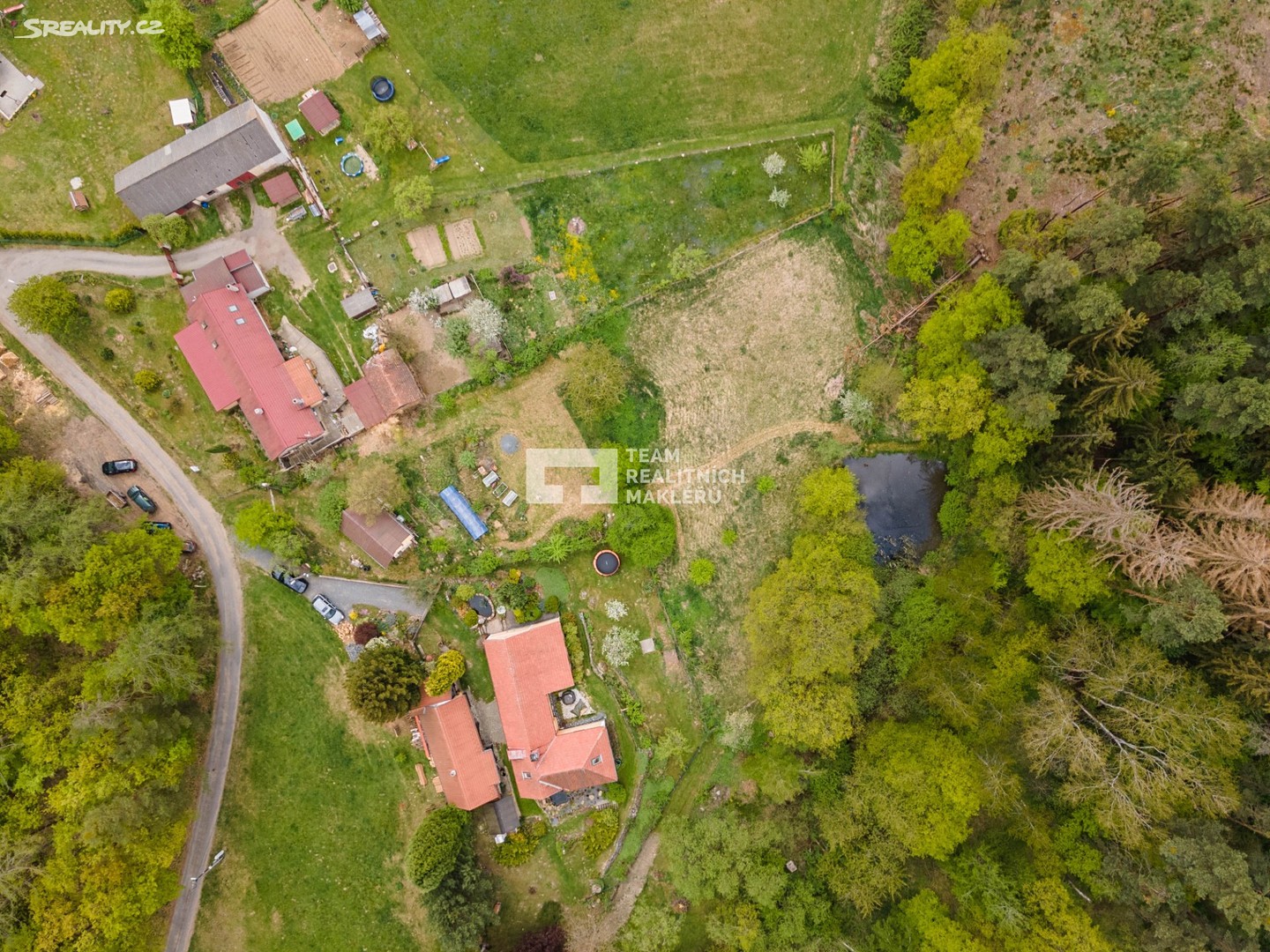Prodej  stavebního pozemku 3 626 m², Stranný, okres Benešov