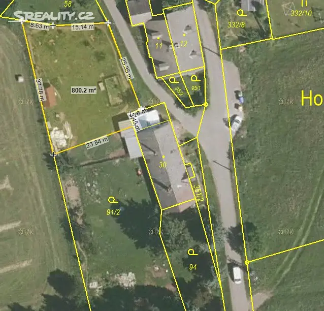 Prodej  stavebního pozemku 800 m², Zdíkov - Hodonín, okres Prachatice