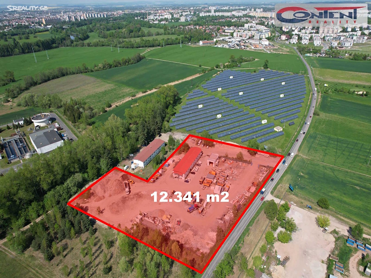 Prodej  komerčního pozemku 12 341 m², V Mlejnku, Hradec Králové - Třebeš