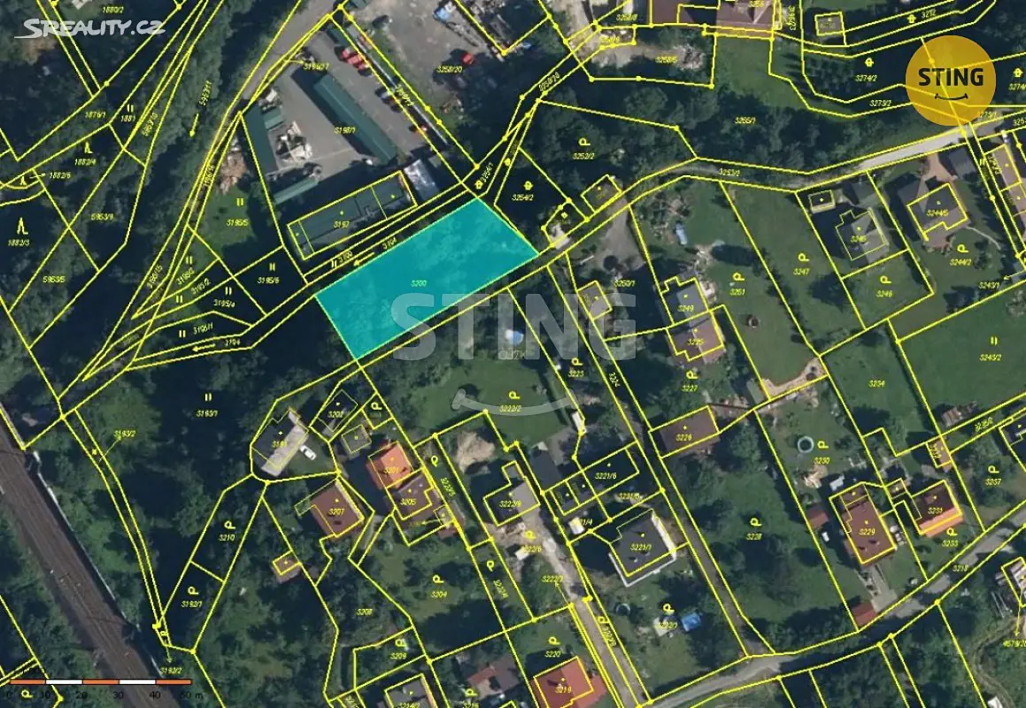 Prodej  pozemku 3 475 m², Bystřice, okres Frýdek-Místek