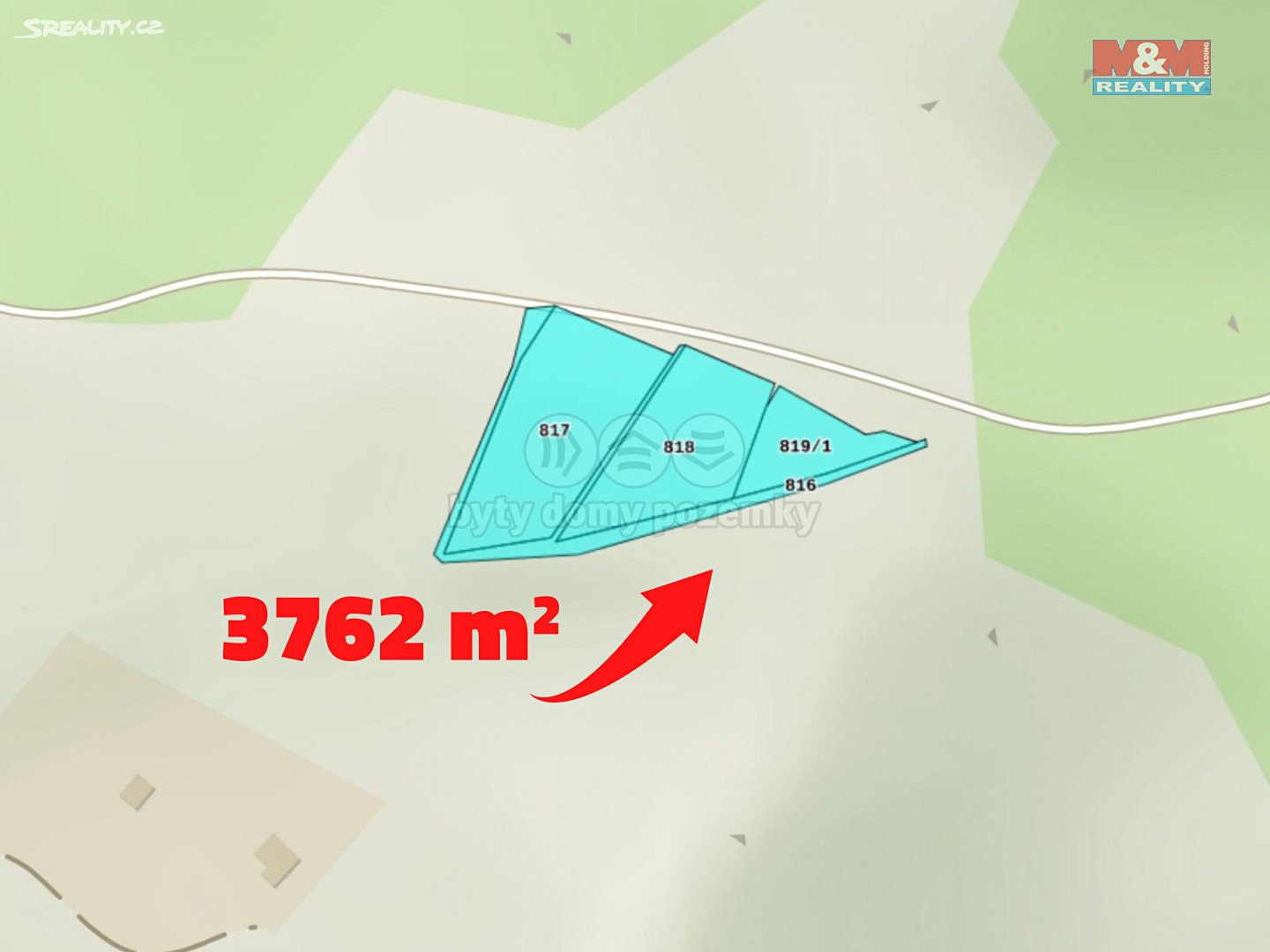 Prodej  pozemku 3 762 m², Dolní Zálezly, okres Ústí nad Labem