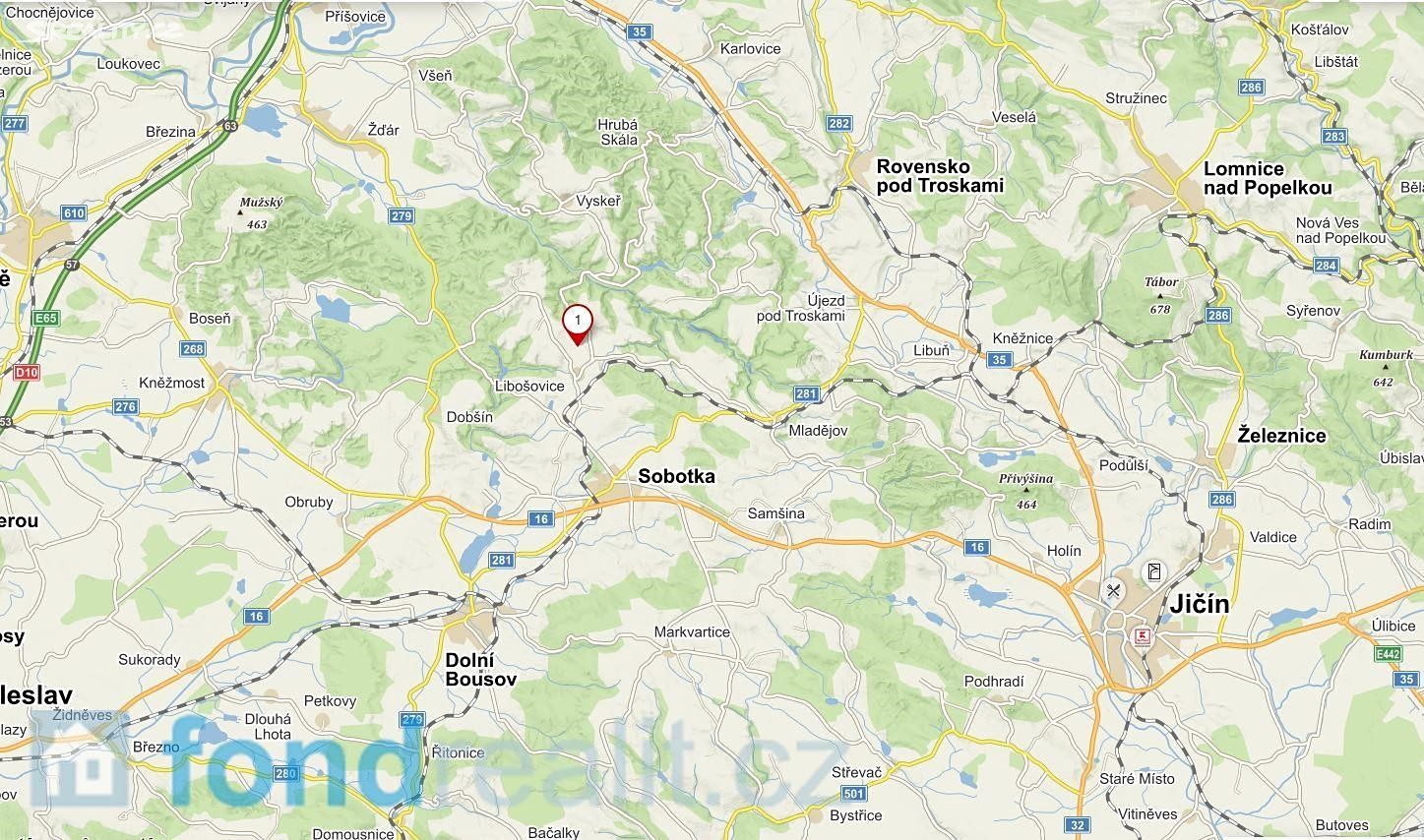 Prodej  pozemku 5 293 m², Libošovice, okres Jičín