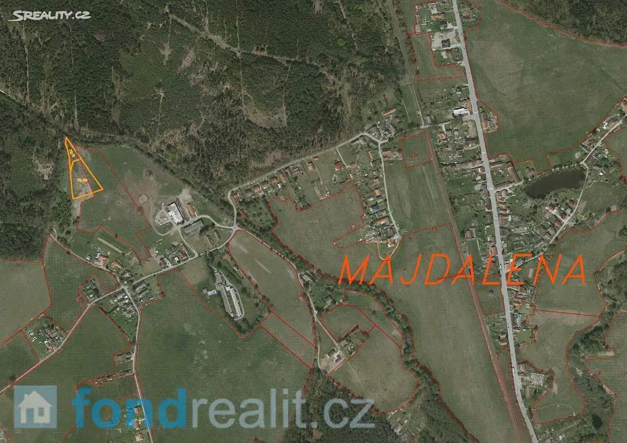 Prodej  pozemku 5 332 m², Majdalena, okres Jindřichův Hradec