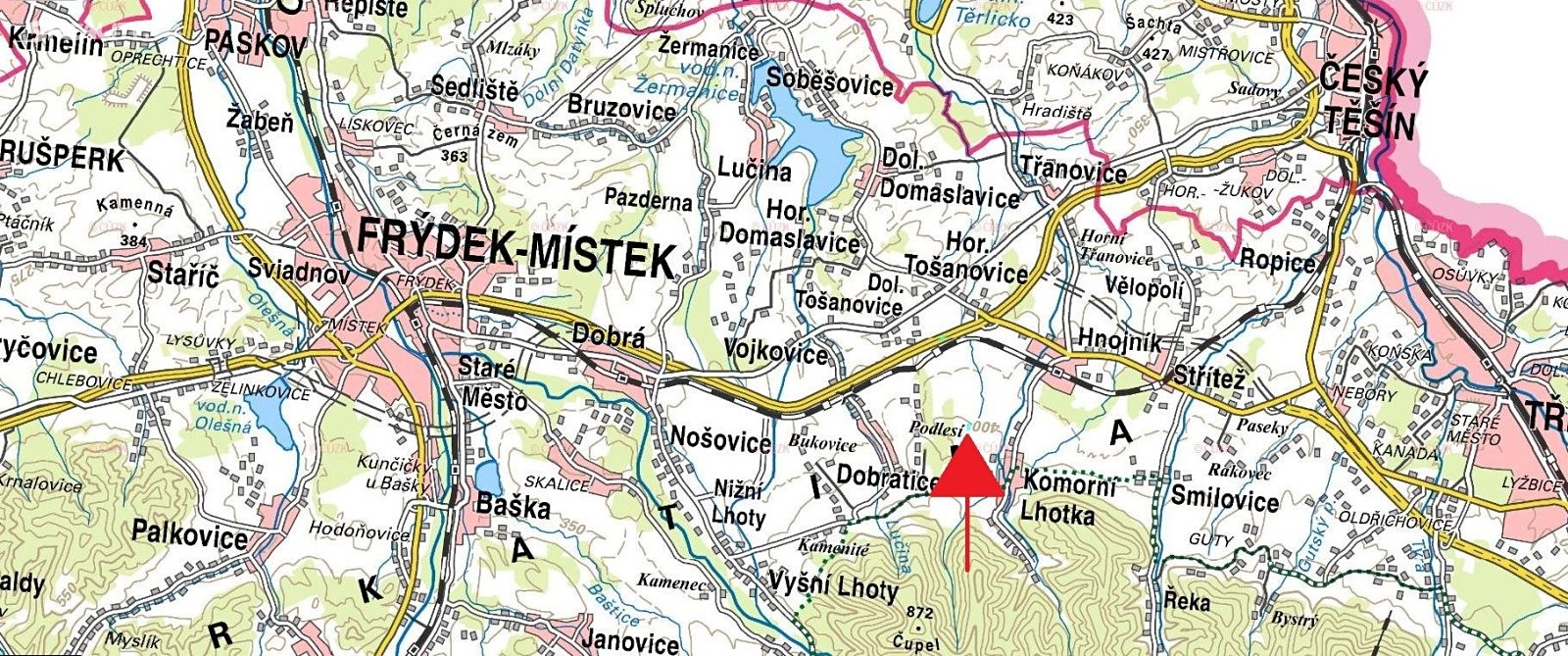 Prodej  pole 16 898 m², Horní Tošanovice, okres Frýdek-Místek