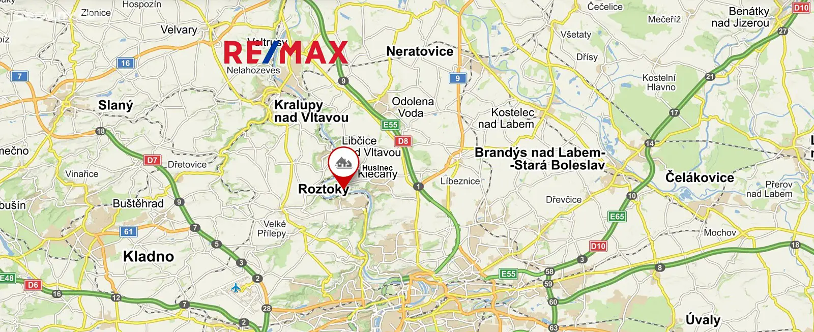 Prodej  pole 6 090 m², Husinec, okres Praha-východ