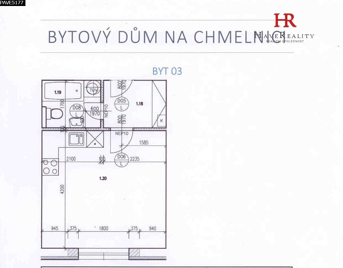 Pronájem bytu 1+kk 29 m², Na Chmelnici, Benešov