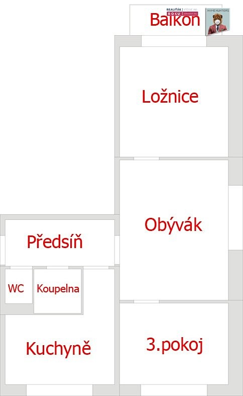 Pronájem bytu 3+1 57 m², Vysoká, Brno - Štýřice