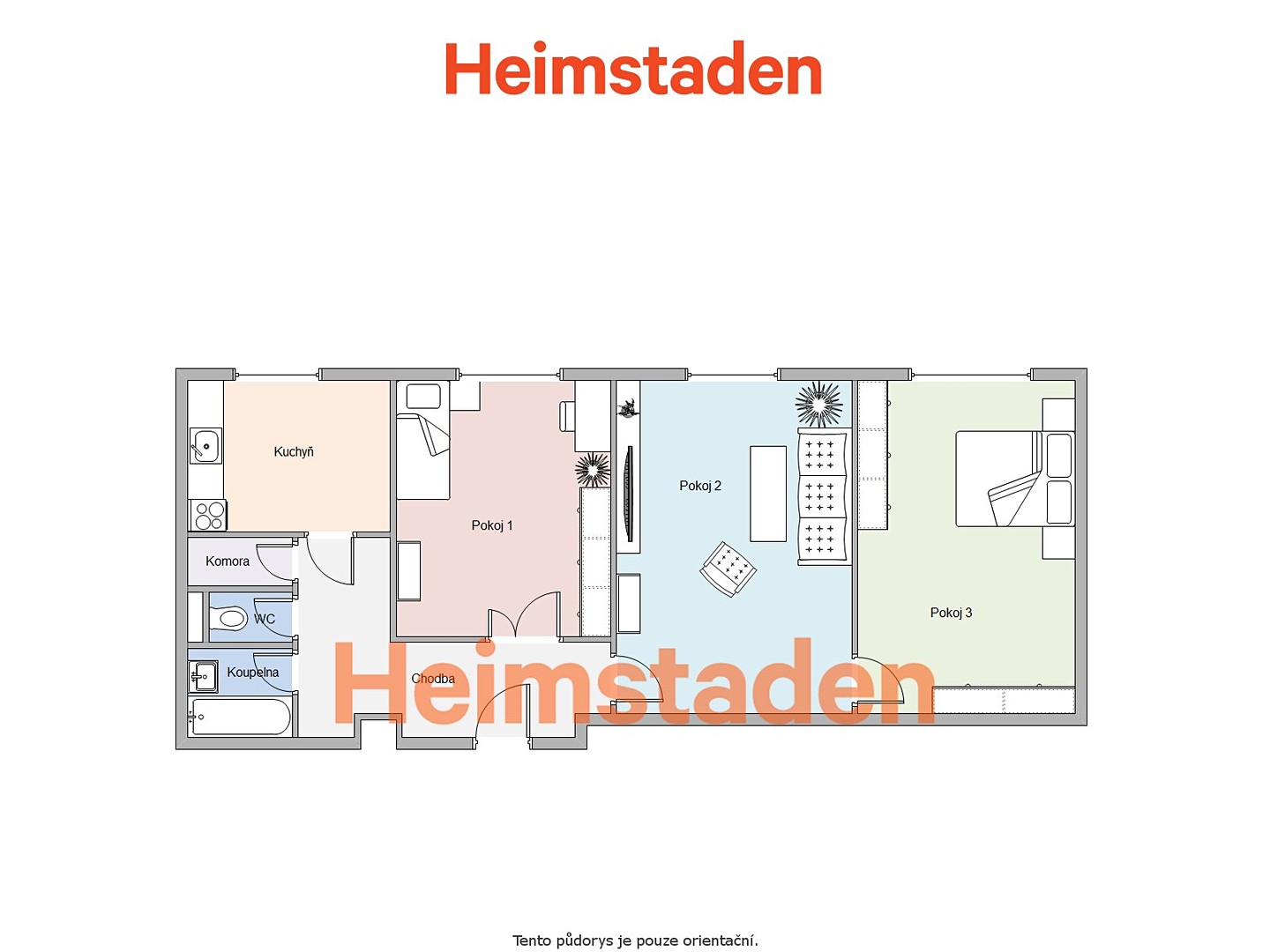 Pronájem bytu 3+1 76 m², Rossenbergových, Havířov - Město
