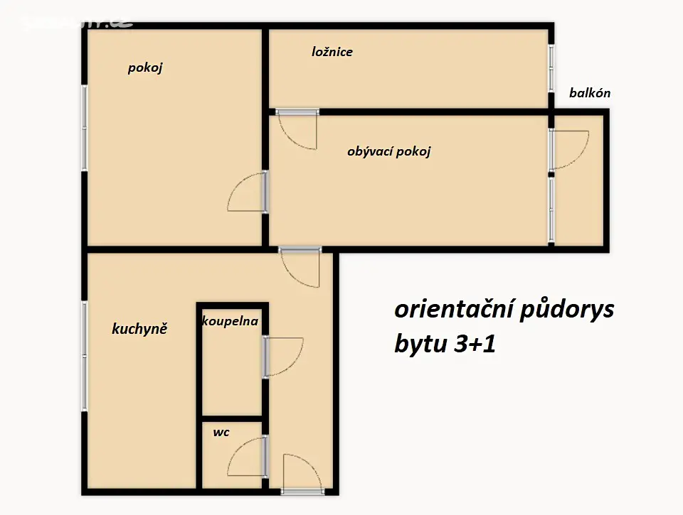 Pronájem bytu 3+1 64 m², Štefánikova, Kostelec nad Orlicí