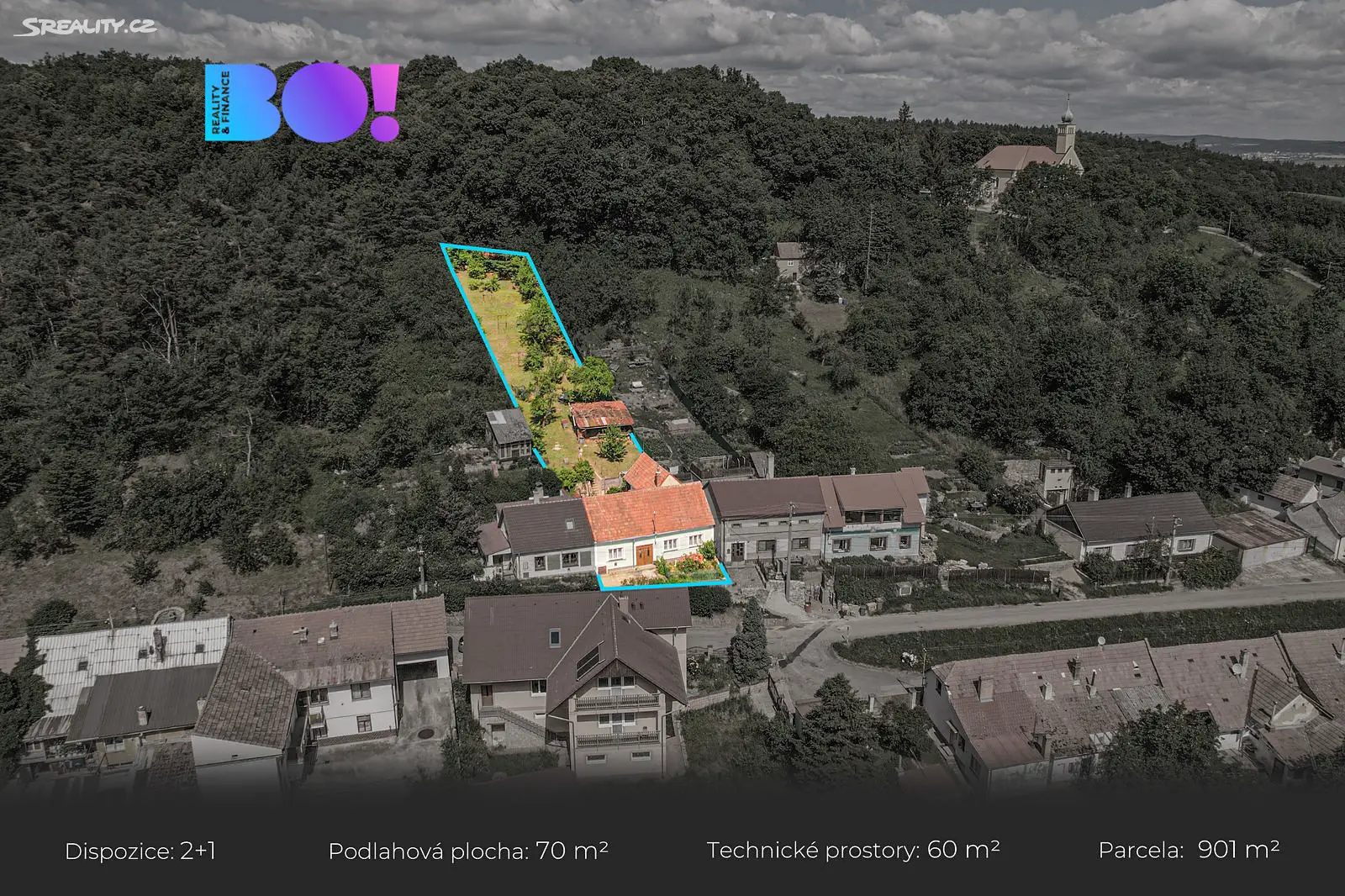 Prodej  rodinného domu 70 m², pozemek 901 m², Orlovice, okres Vyškov