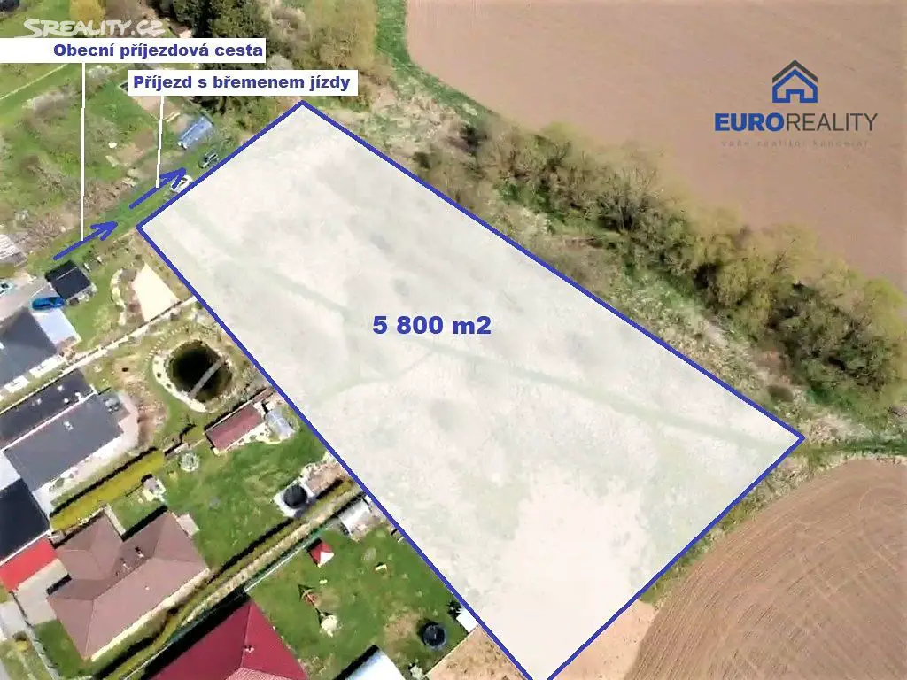Prodej  stavebního pozemku 5 800 m², Planá, okres Tachov