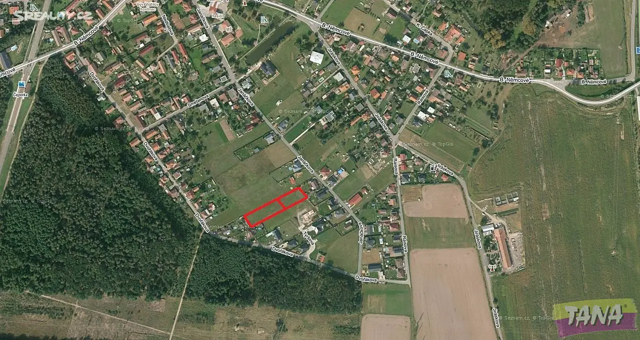 Prodej  stavebního pozemku 2 662 m², Janáčkova, Čeperka