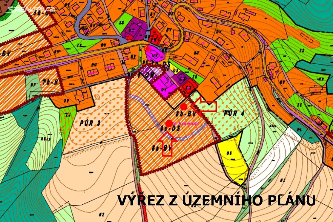 Prodej  stavebního pozemku 1 051 m², Sobkovice, okres Ústí nad Orlicí